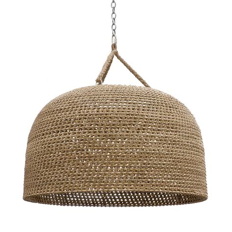 oversized rattan pendant